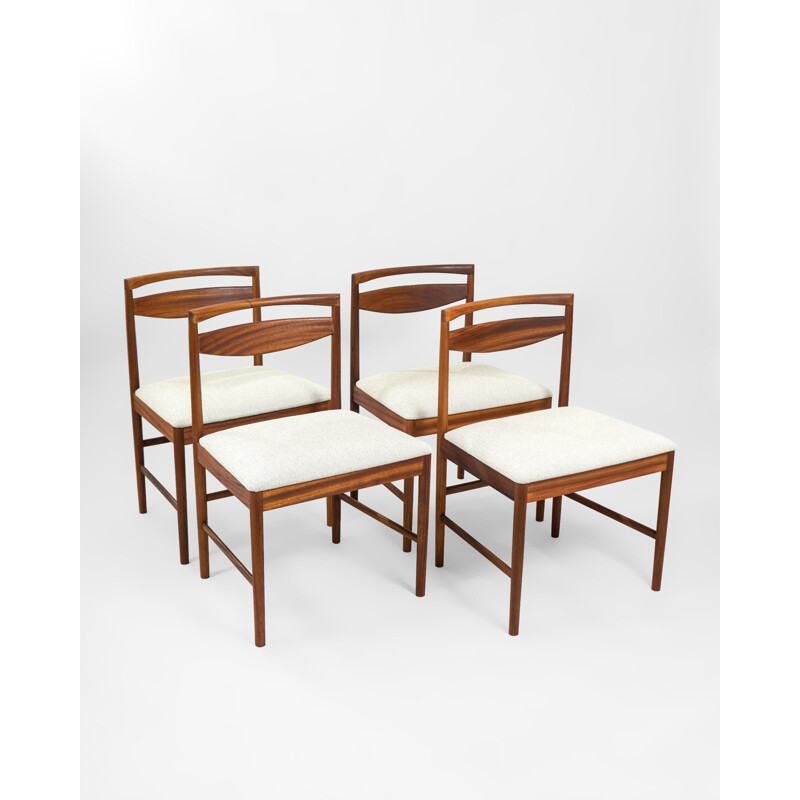 Set van 4 vintage teakhouten stoelen van A.H. Mcintosh