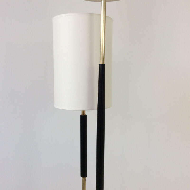 Vintage floor lamp with double shade Arlus, France 1950