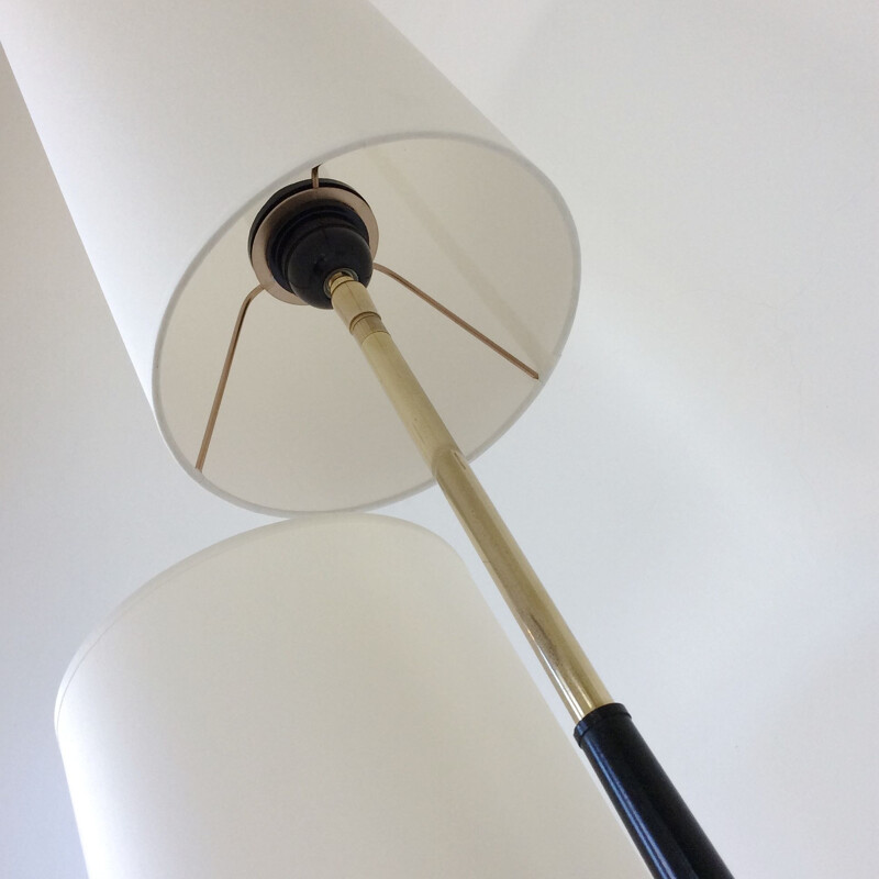 Vintage floor lamp with double shade Arlus, France 1950