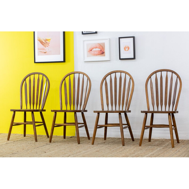 Set of 4 vintage Scandinavian teak mini chairs, 1960