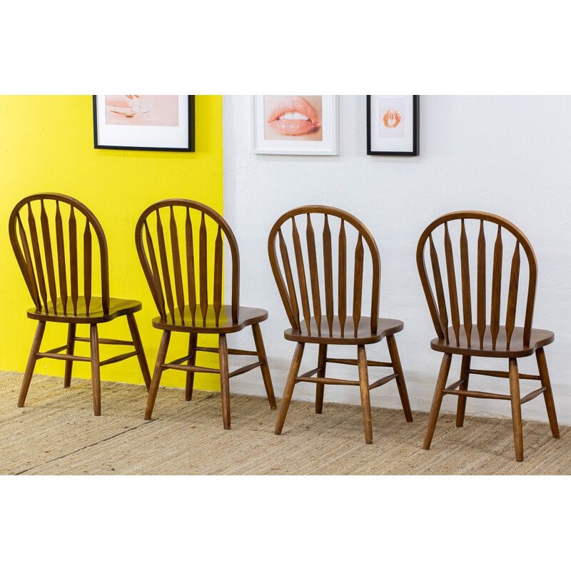 Set of 4 vintage Scandinavian teak mini chairs, 1960