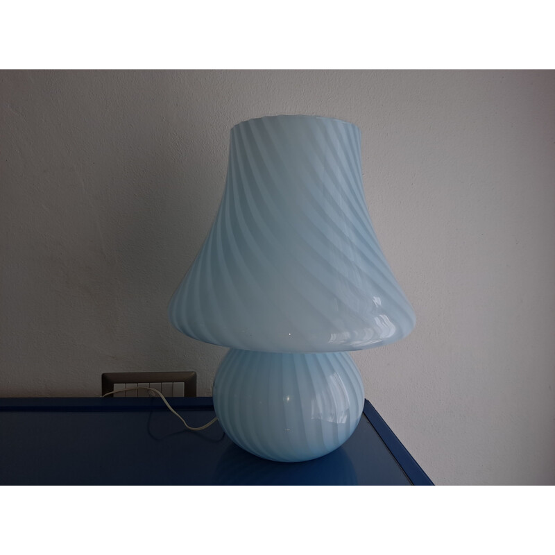 Vintage murano mushroom swirl lamp, 1970