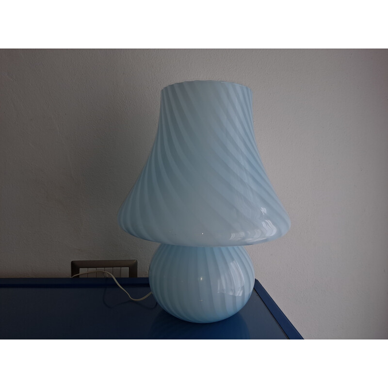 Vintage Pilzlampe mit Wirbel aus Murano, 1970