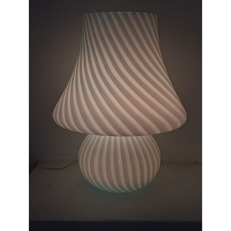 Vintage murano mushroom swirl lamp, 1970