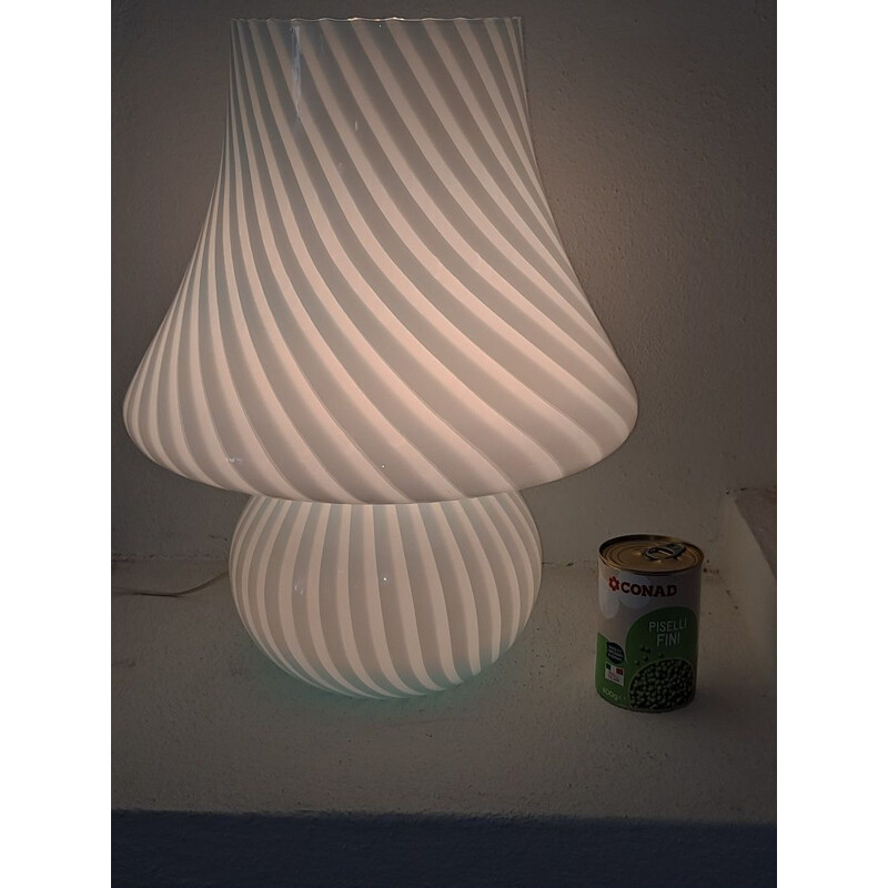 Vintage murano mushroom swirl lamp, 1970