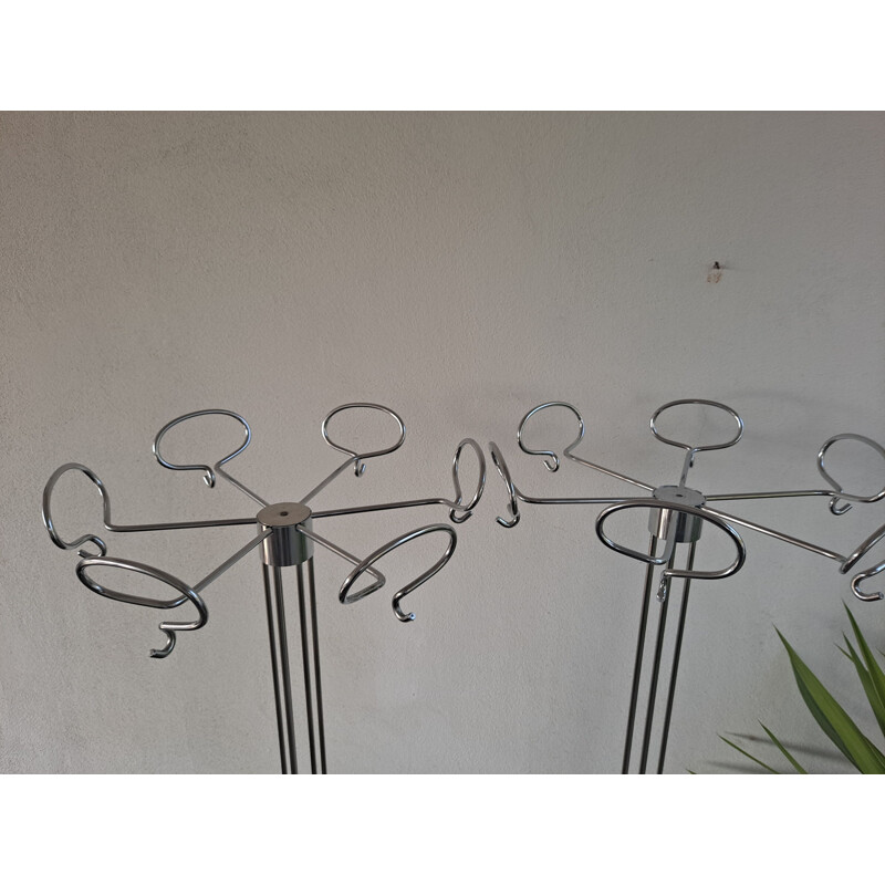 Pair of vintage italian Appendiabiti coatracks by Valenti Milan