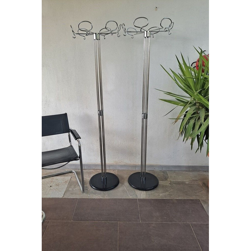 Pair of vintage italian Appendiabiti coatracks by Valenti Milan