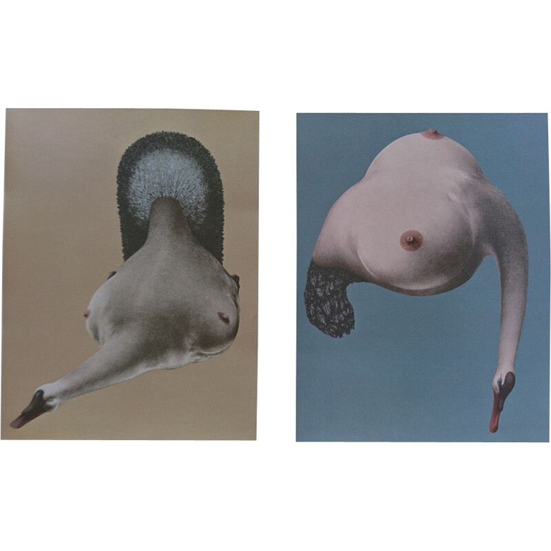 Pair of silkscreen prints, Jules VAN DER VIJVER - 1980s