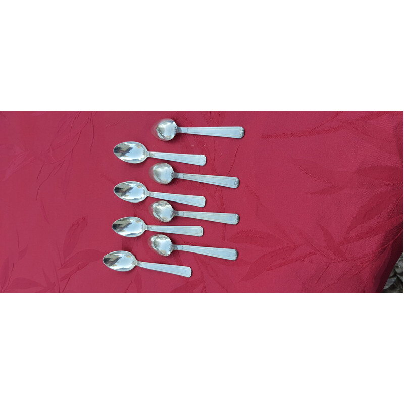 Set of 8 vintage small art deco spoons 