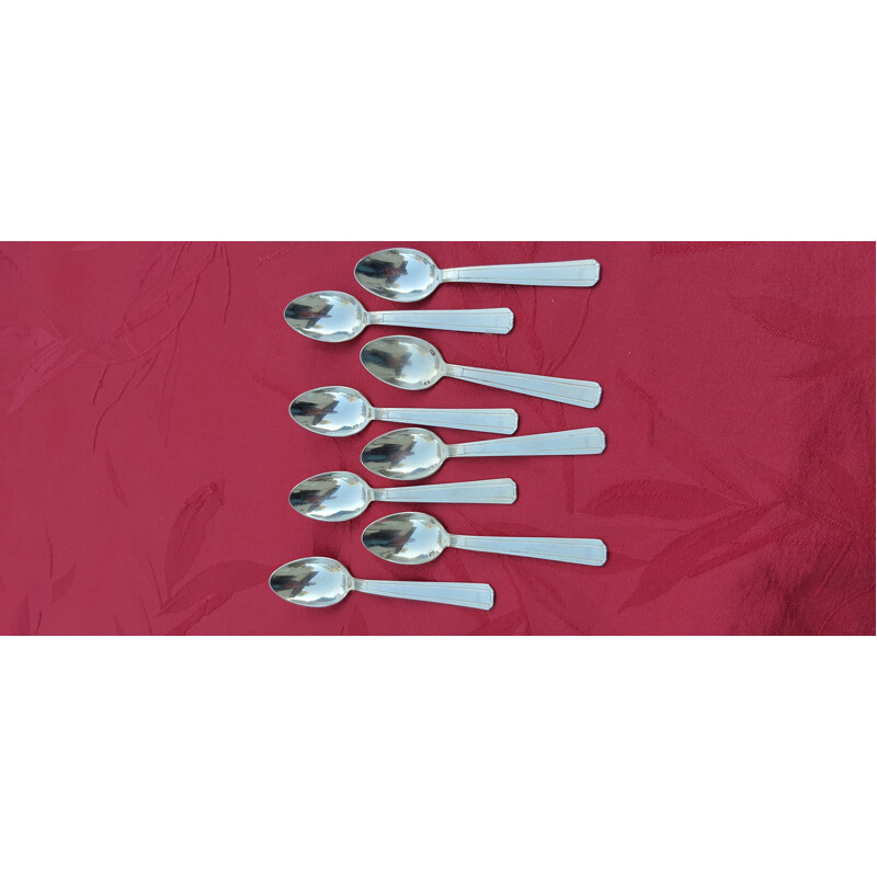 Set of 8 vintage small art deco spoons 