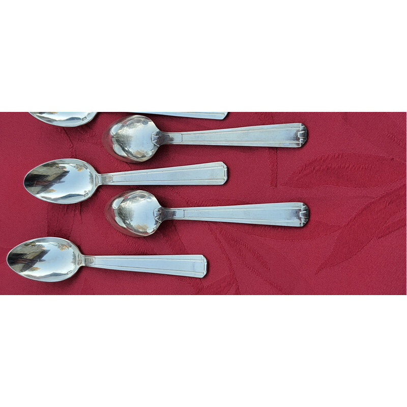 Set of 8 vintage small art deco spoons 