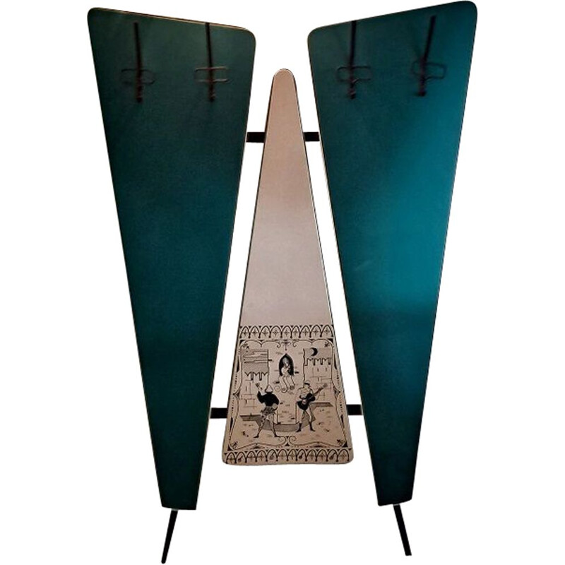 Italienische Vintage-Wandgarderobe von Fornasetti Fontana, 1950