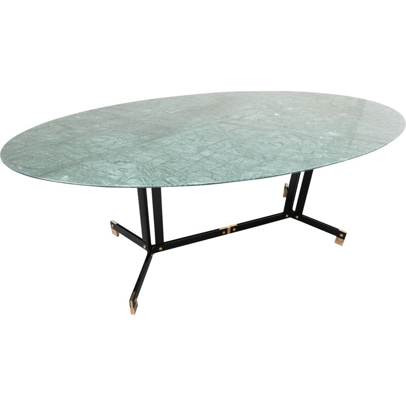 Ovale groene marmeren tafel van Ignazio Gardella, 1950