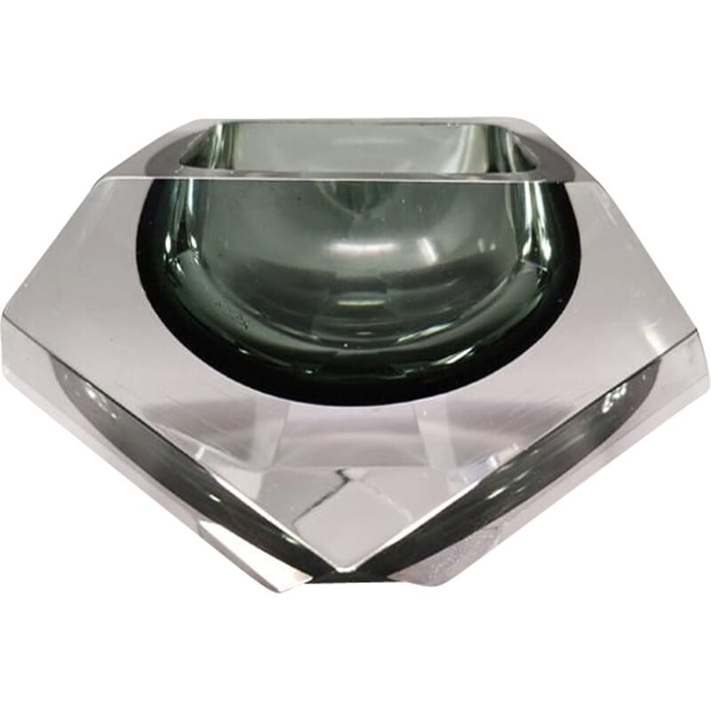 Mid-century grey ashtray by Flavio Poli for Seguso, 1960s 