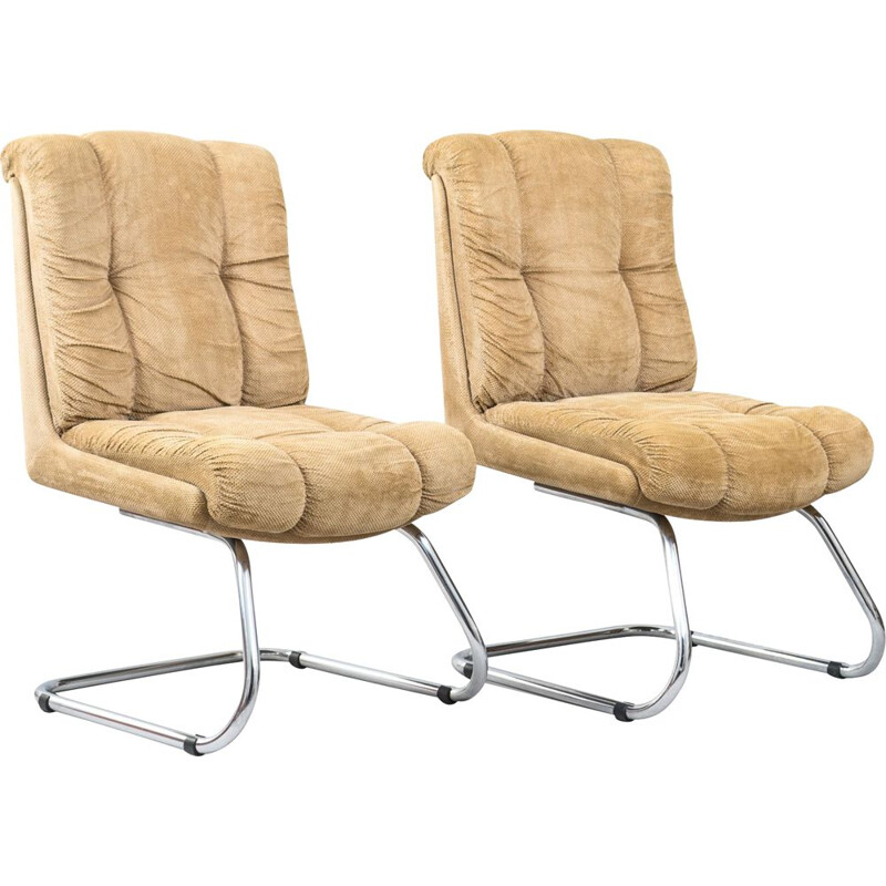 paire de fauteuils vintage - acier