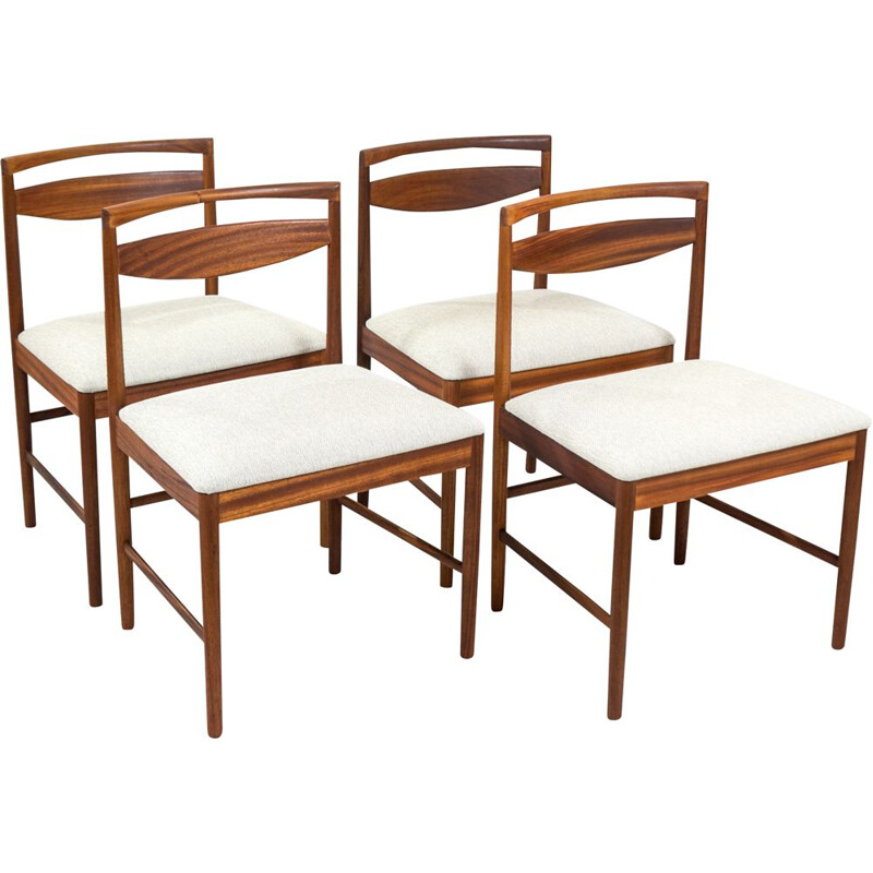 Ensemble de 4 chaises vintage en teck par A.H. Mcintosh & Co, Royaume-Uni 1960