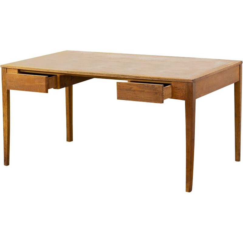 Table bureau Scandinave vintage en bois clair, 1960