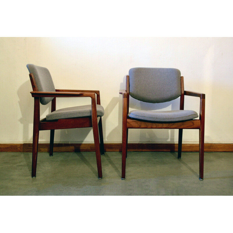 Paar vintage fauteuils model 196 van Finn Juhl voor France en Søn, 1961