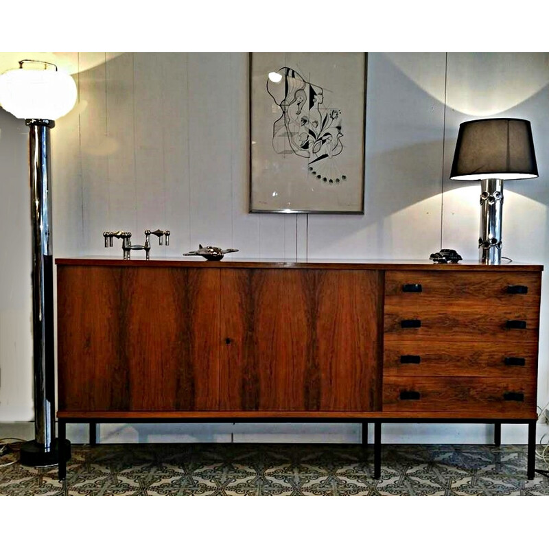 Sideboard "A24" in rosewood, A.PHILIPPON and J.LECOQ - 1950s