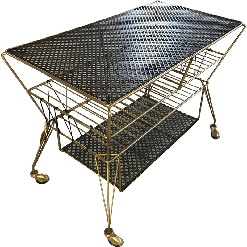 Mid-century serving table in metal - 1950s