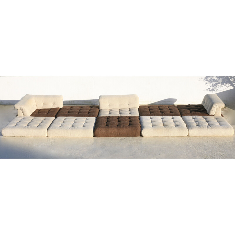 Vintage modular sofa Roche Bobois Mah Jong Edition by Hans Hopfer, France 1971