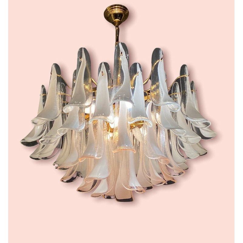 Mid-century italian Murano glass feather lamp by La Murrina