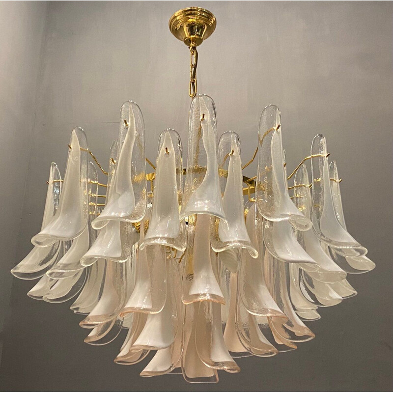 Mid-century italian Murano glass feather lamp by La Murrina