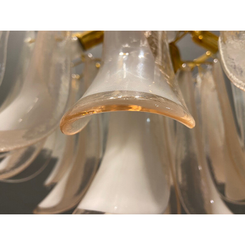 Lustre à plumes en verre de Murano vintage par La Murrina