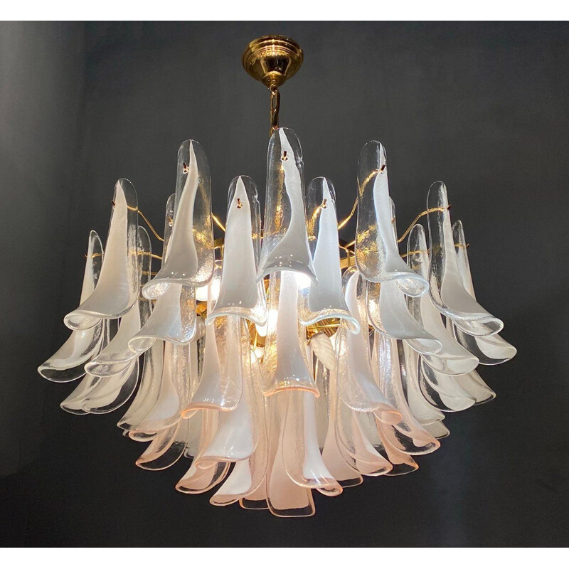 Mid-century italian Murano glass feather lamp by La Murrina