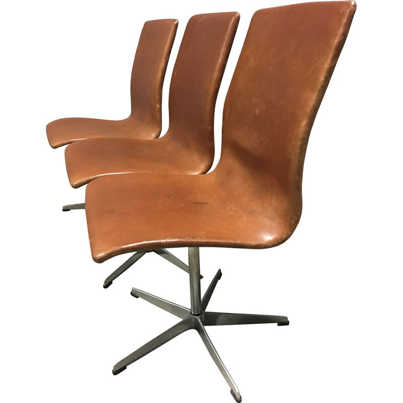 Set van 3 vintage 'Oxford' stoelen van Arne Jacobsen