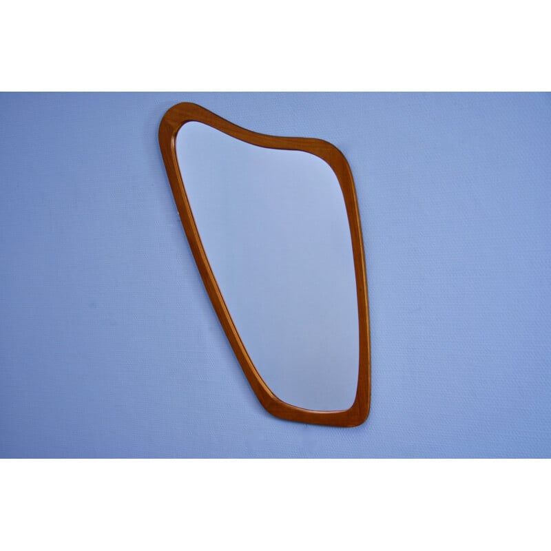 Vintage danish mirror in teak, 1960s