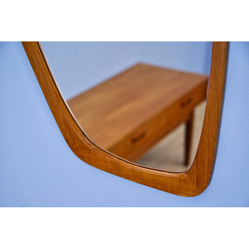 Vintage danish mirror in teak, 1960s