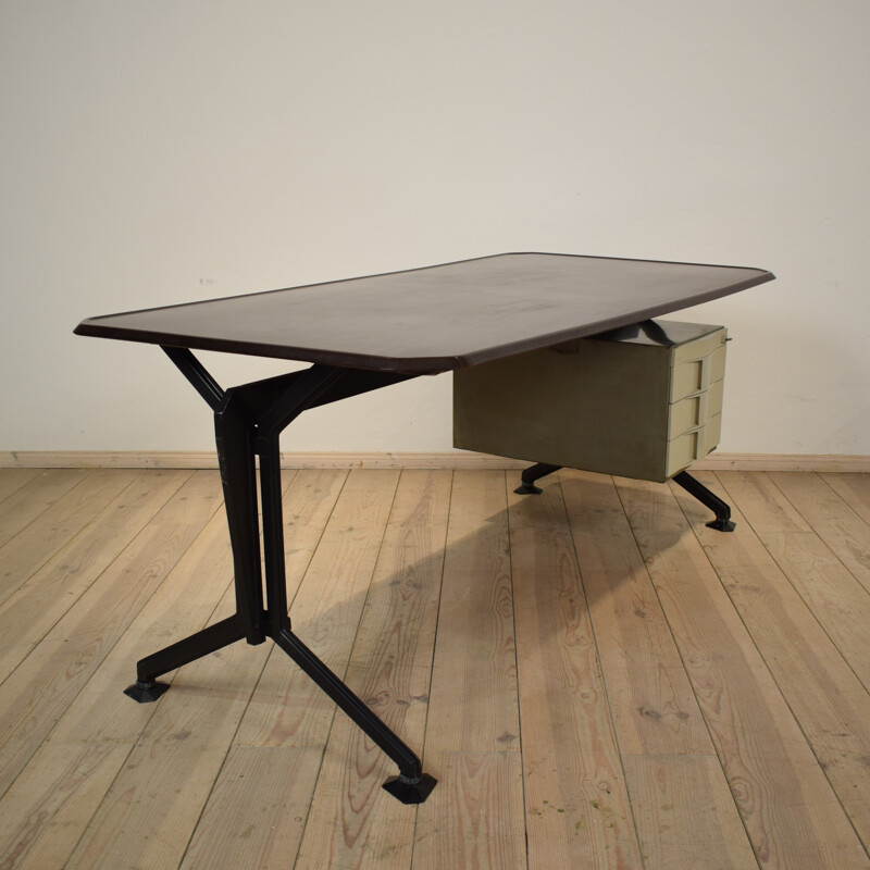 Vintage "Olivetti Arco" desk, Studio BBPR - 1960s