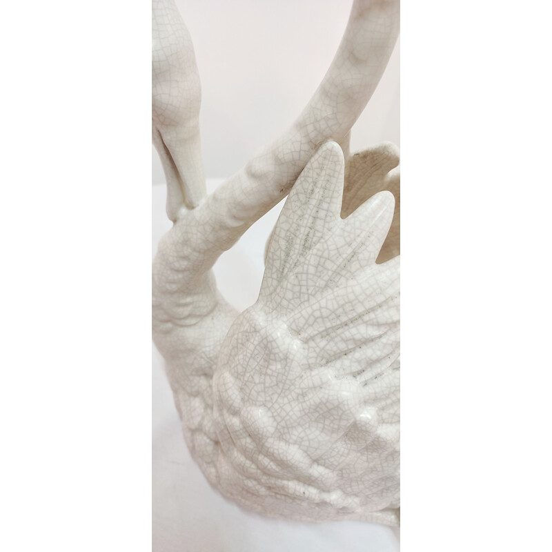Vintage ceramic swan, Spain 1980