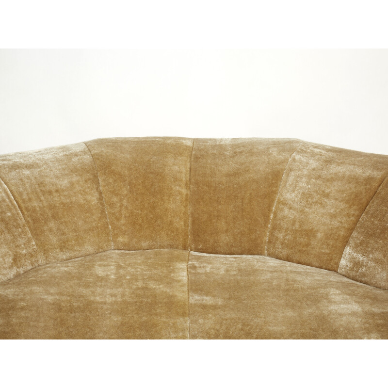 Vintage crescent sofa by Raphaël Raffel for Honoré Paris, 1970