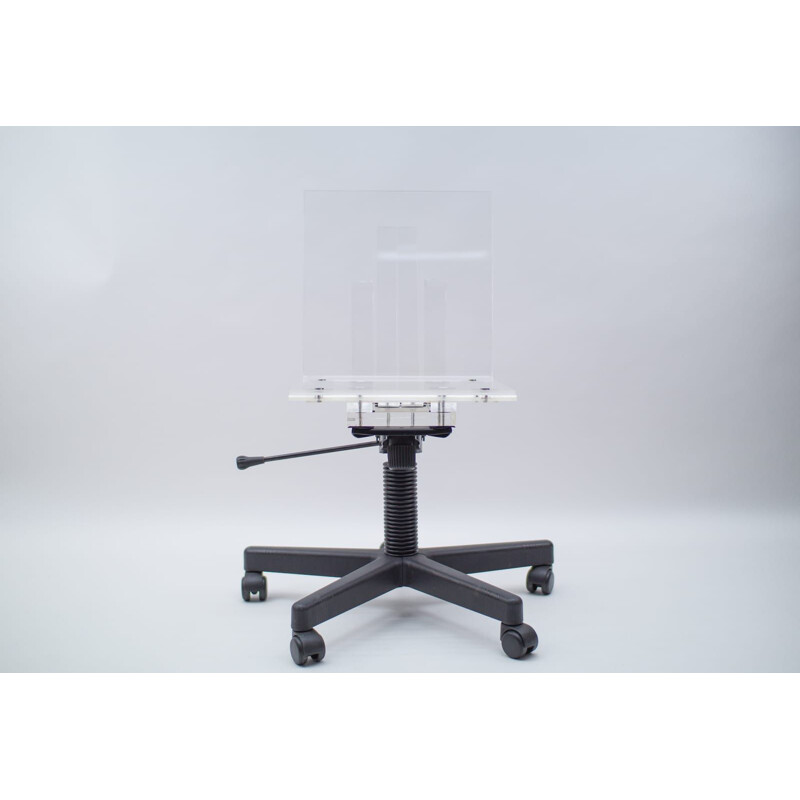 Mid-century italian very plexiglas desk chair, 1990s