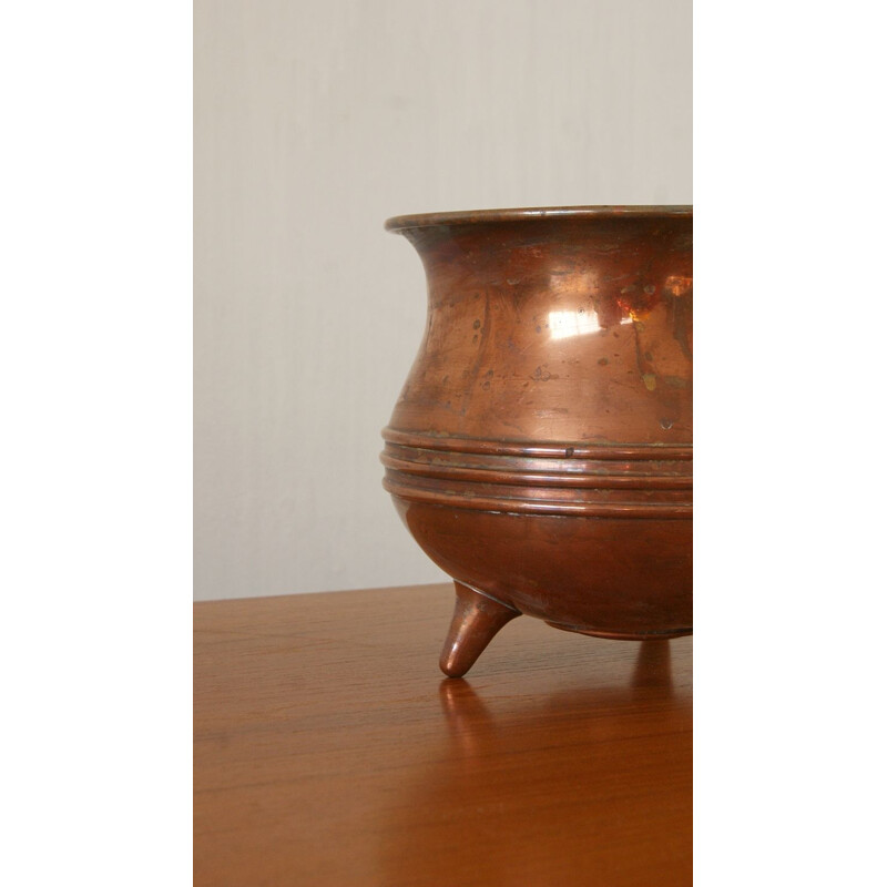 Pair of vintage swedish copper plant pots