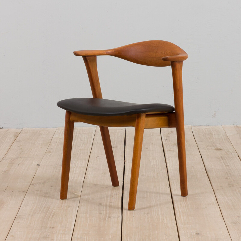 Mid-century danish solid teak chair by Erik Kirkegaard, 1950s