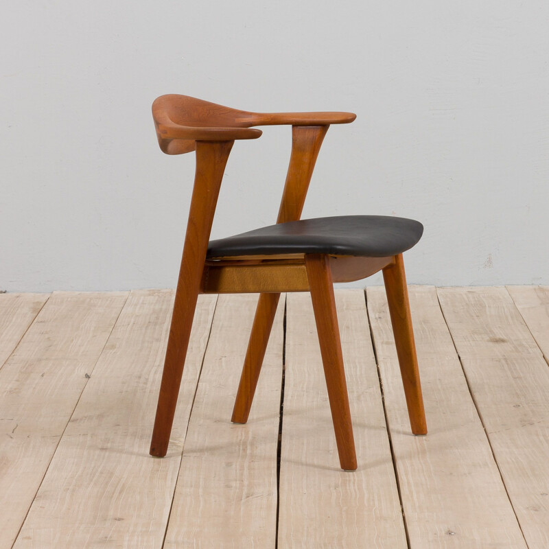 Mid-century danish solid teak chair by Erik Kirkegaard, 1950s