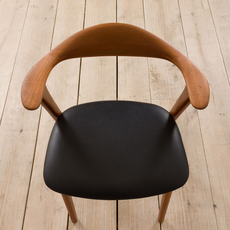 Mid-century danish solid teak chair by Erik Kirkegaard, 1950s