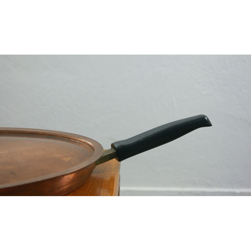 Mid-century swiss spring long copper fish pan from Culinox