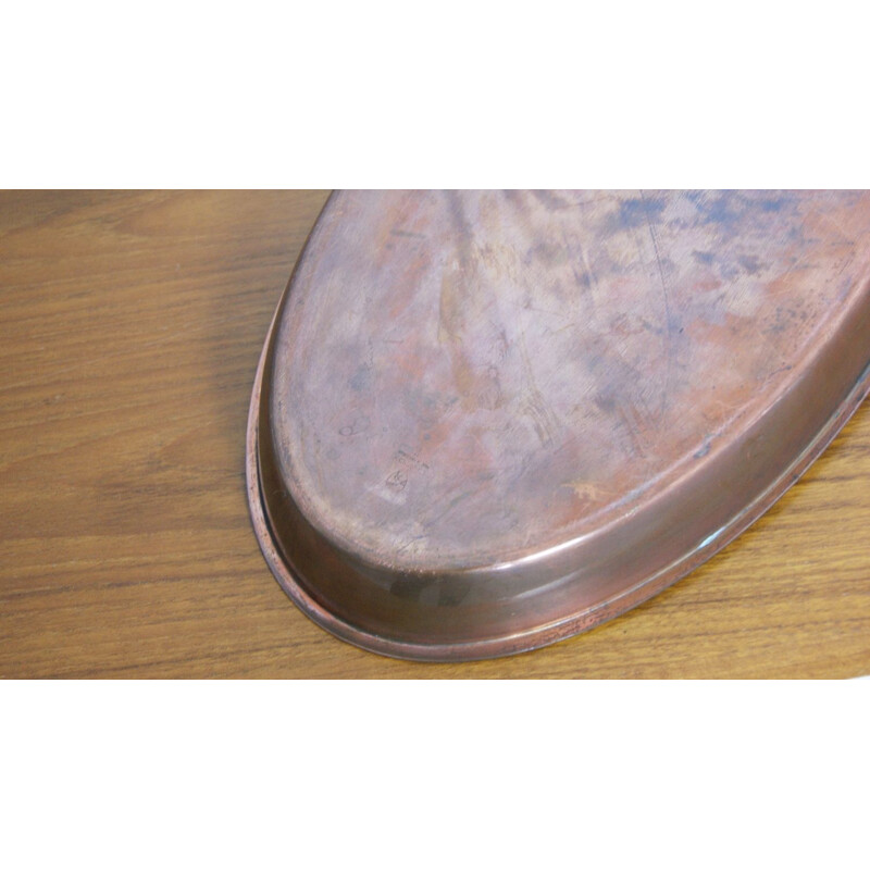 Mid-century swiss spring long copper fish pan from Culinox