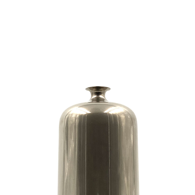 Vintage silver plated vase, Italy 1980