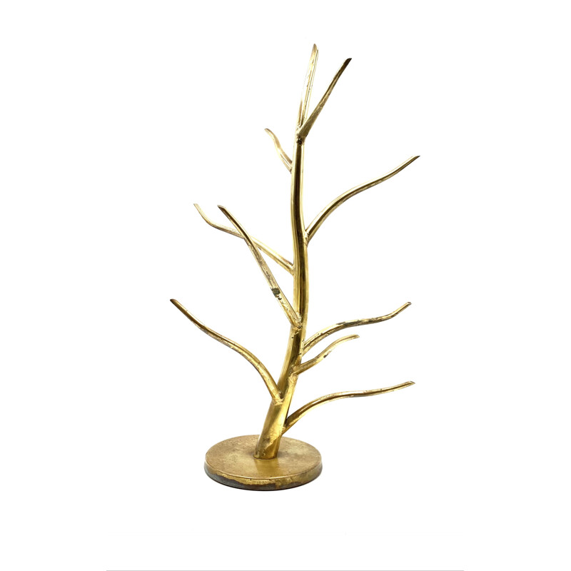 Vintage exposed brass plant stand, Italy 1970