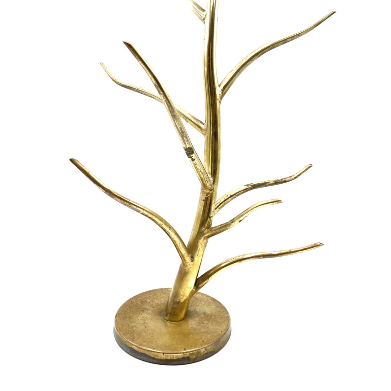 Vintage exposed brass plant stand, Italy 1970
