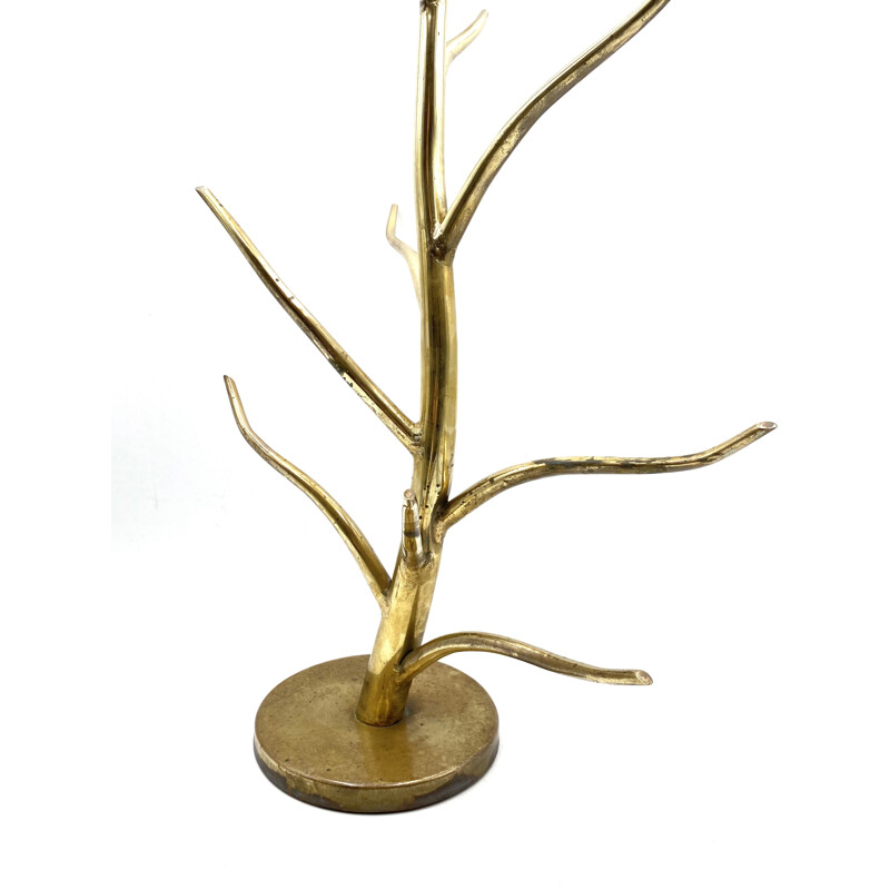 Vintage exposed brass plant stand, Italy 1970