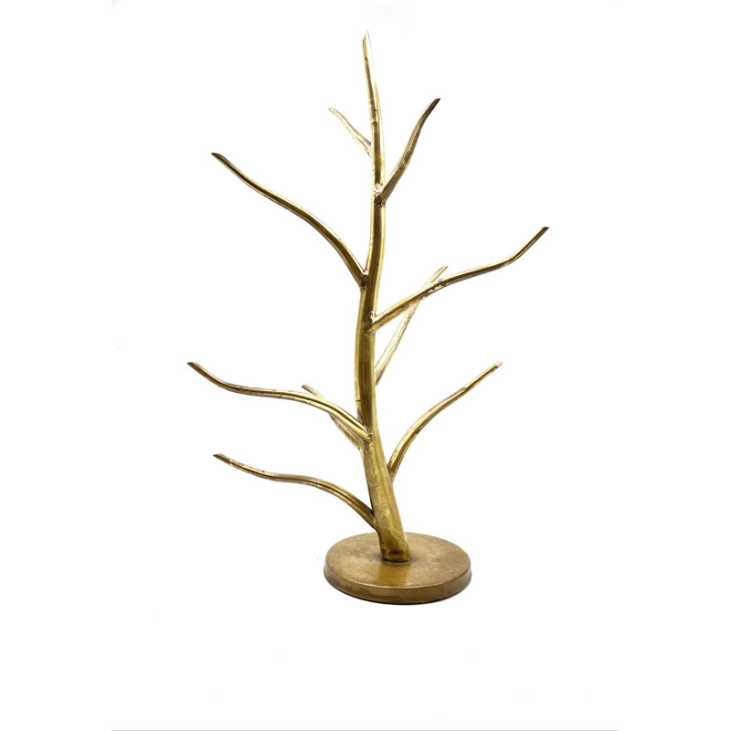 Vintage exposed brass plant stand, Italy 1970