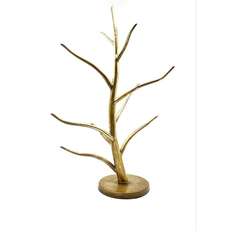 Vintage exposed brass plant stand, Italy 1970