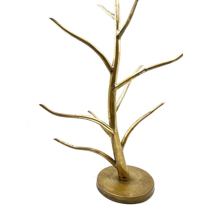 Vintage exposed brass plant stand, Italy 1970