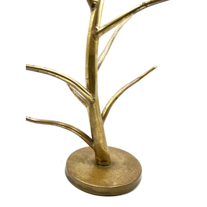 Vintage exposed brass plant stand, Italy 1970